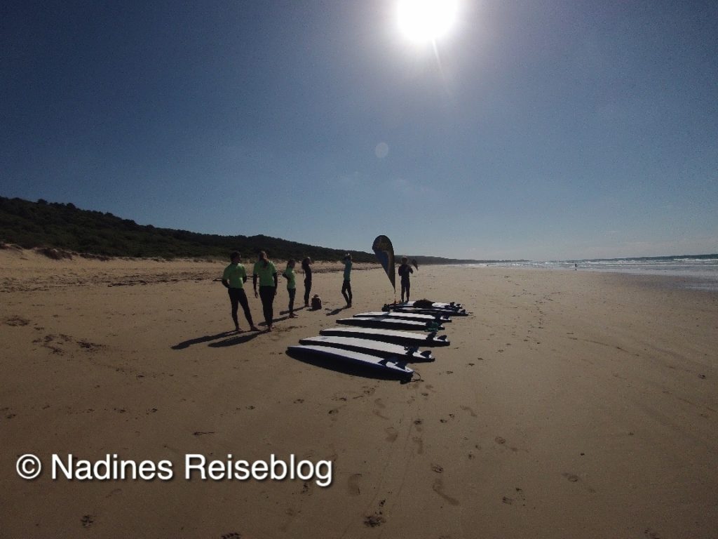 Vorbereitungen auf Surfkurs