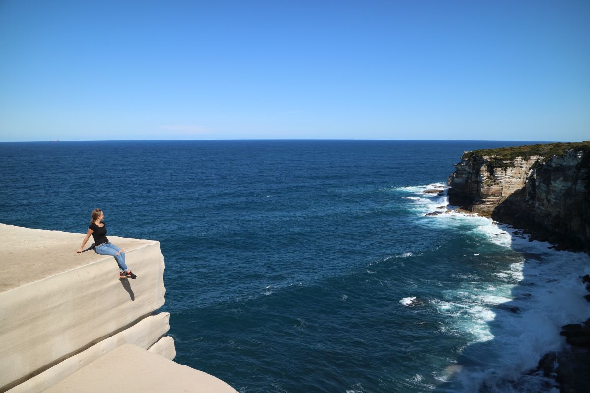 view to wedding cake rock at royal national park
