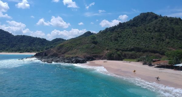 Surfer beach in Lombok